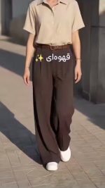 شلوار بگ کرپ ریزشی